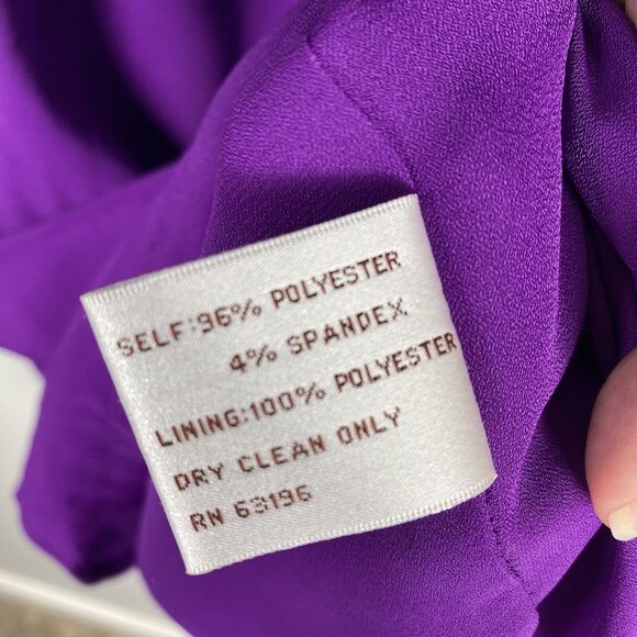 ⭐️ Suzi Chin for Maggie Boutique Dress Sz 4 Kimono Sleeve Purple NWOT - Picture 7 of 8